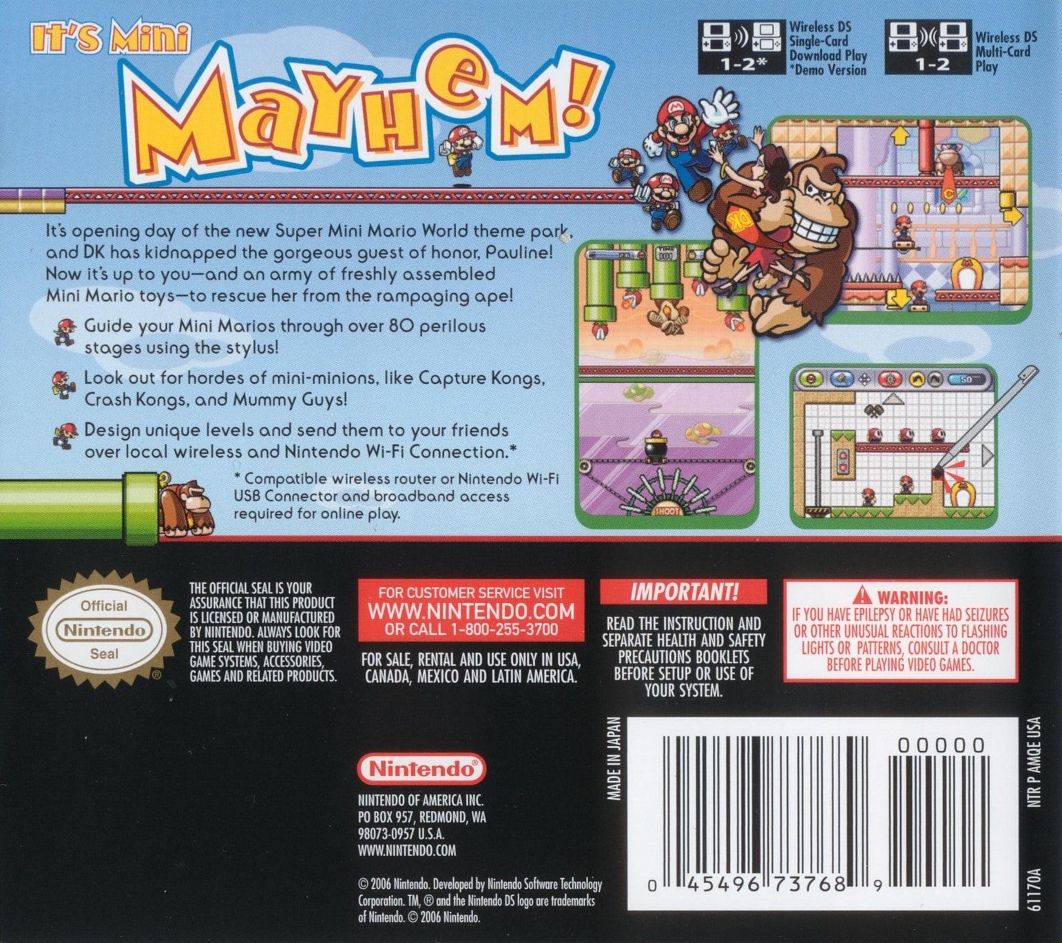 Mario vs. Donkey Kong 2: March of the Minis DS - Video Game - Used - CaveGamers - Image 2