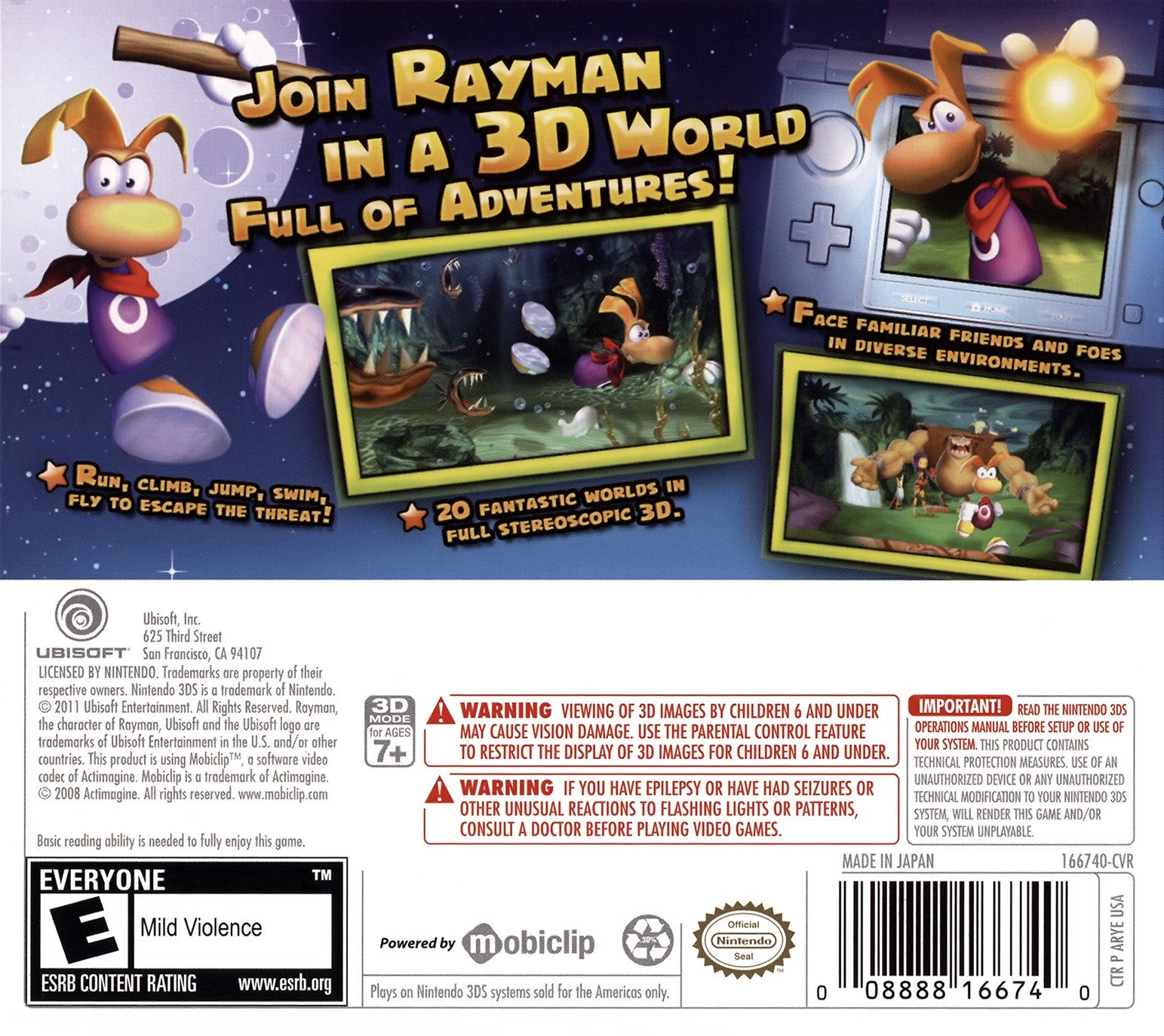 Rayman 3D 3DS - Video Game - Used - CaveGamers - Image 2