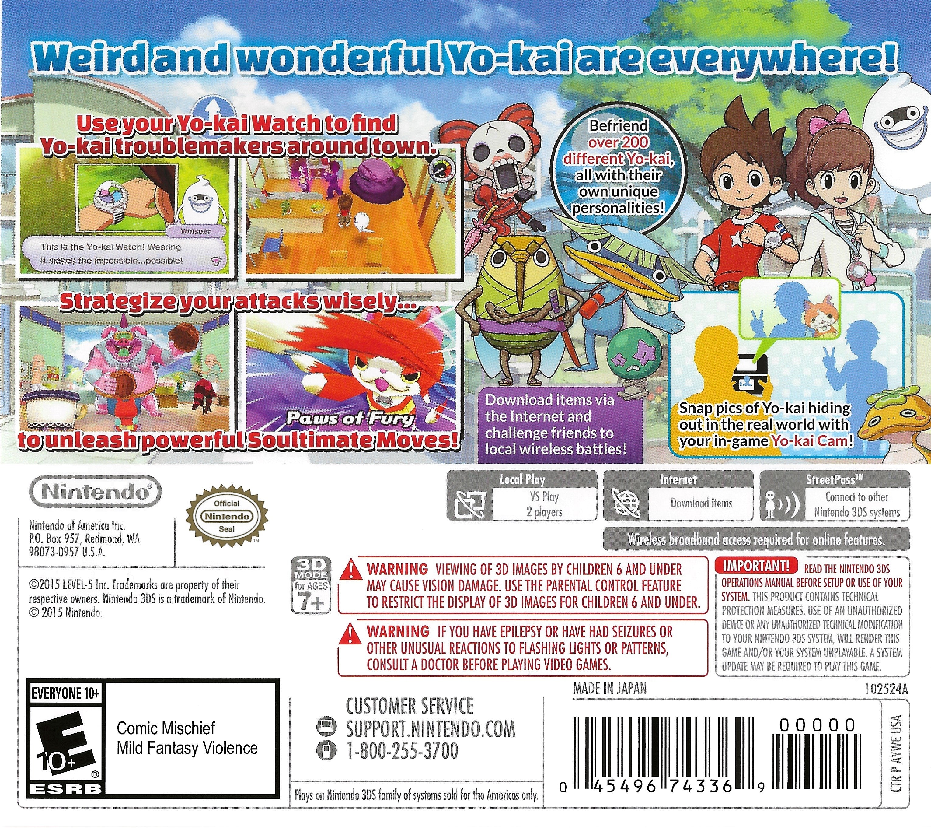 Yo-kai Watch 3DS - Video Game - Used - CaveGamers - Image 2