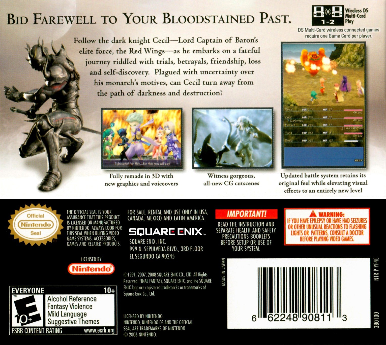 Final Fantasy IV DS - Video Game - Used - CaveGamers - Image 2