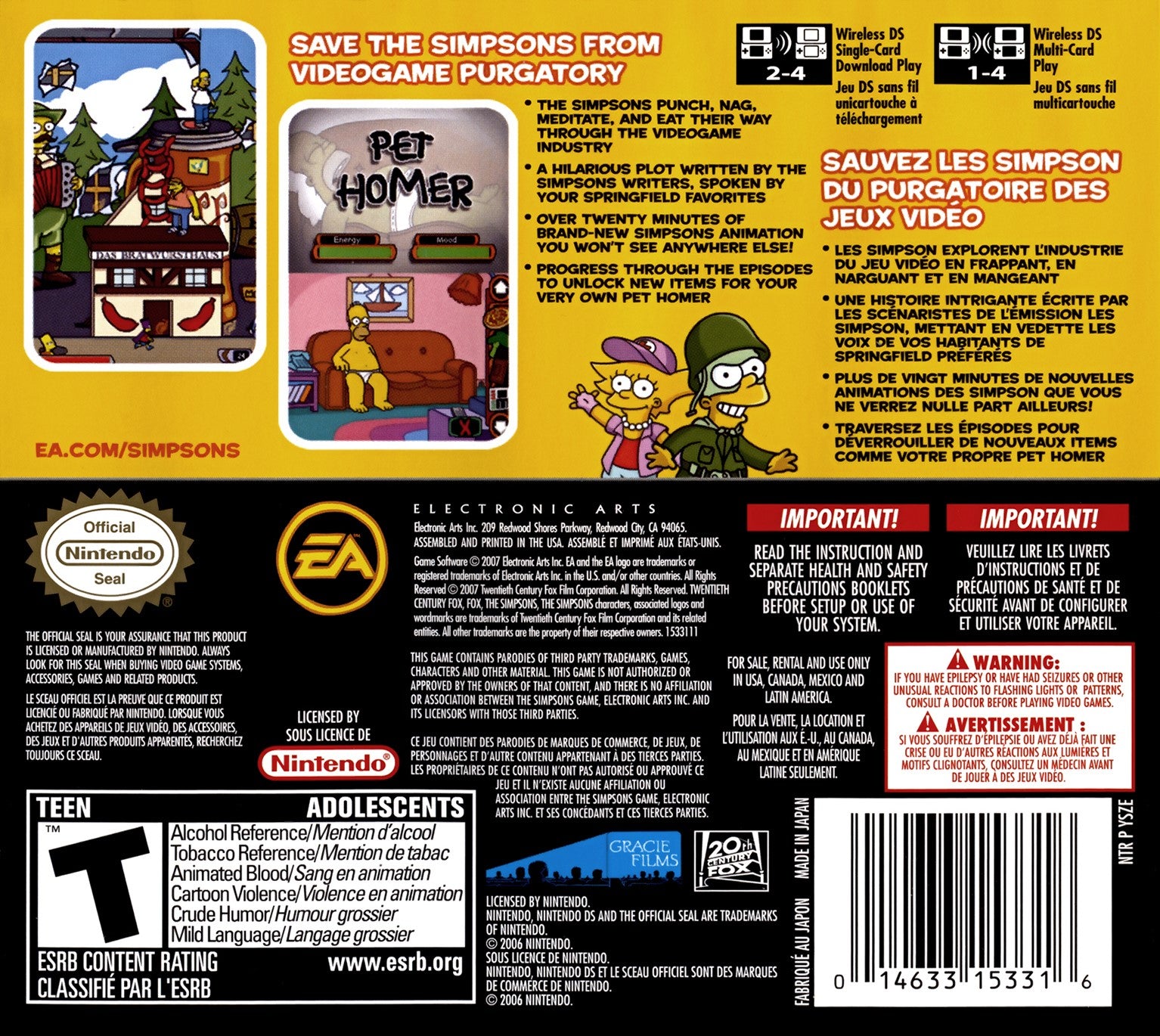 The Simpsons Game DS - Video Game - Used - CaveGamers - Image 2