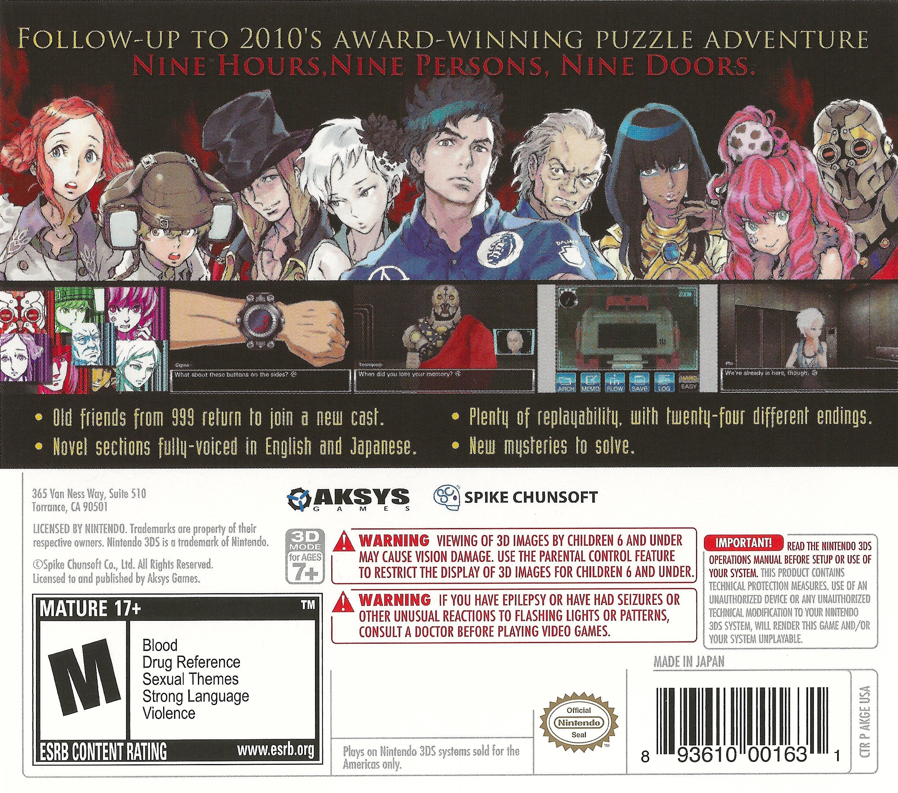 Zero Escape: Virtue's Last Reward
