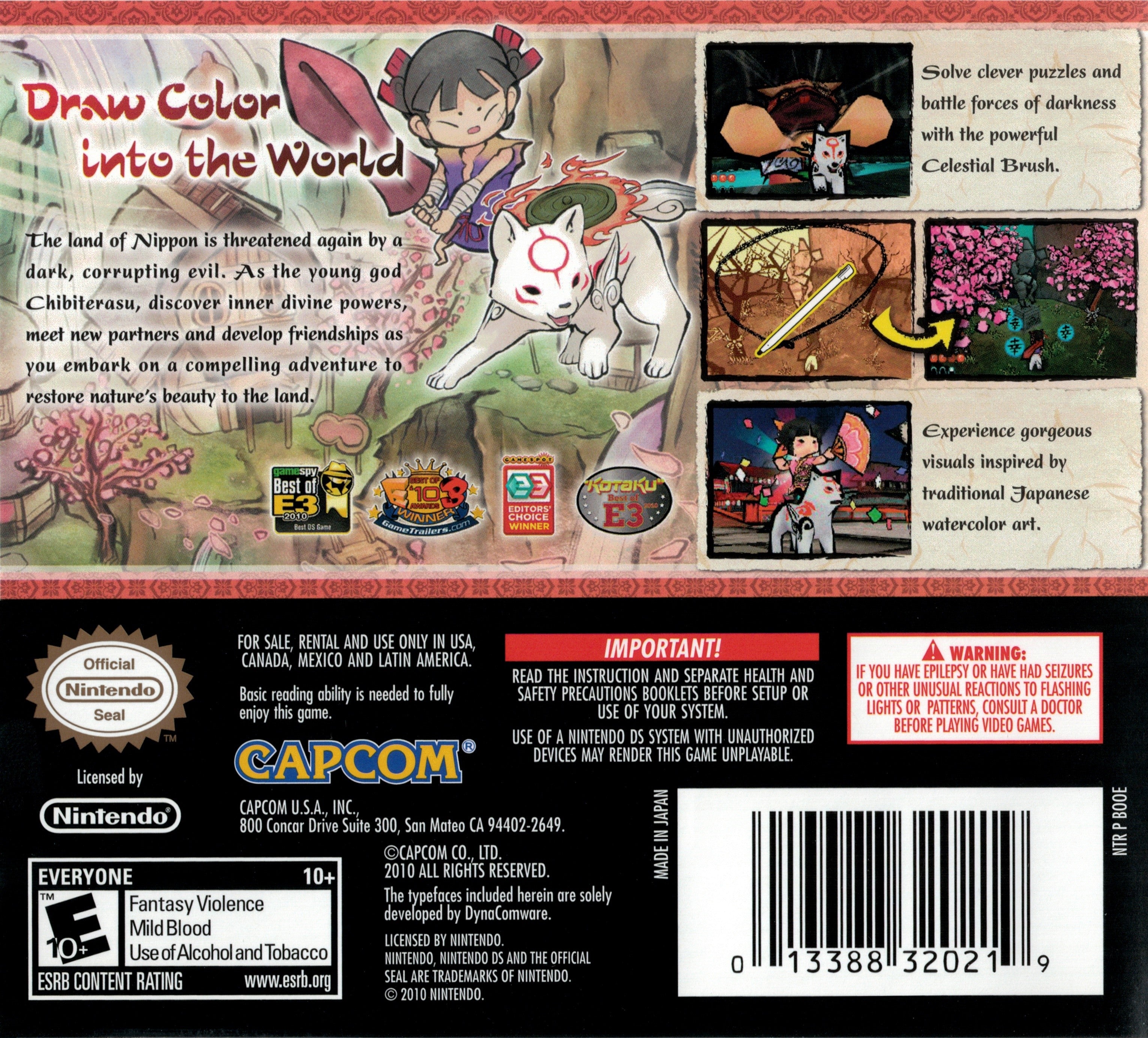 Okamiden DS - Video Game - Used - CaveGamers - Image 2