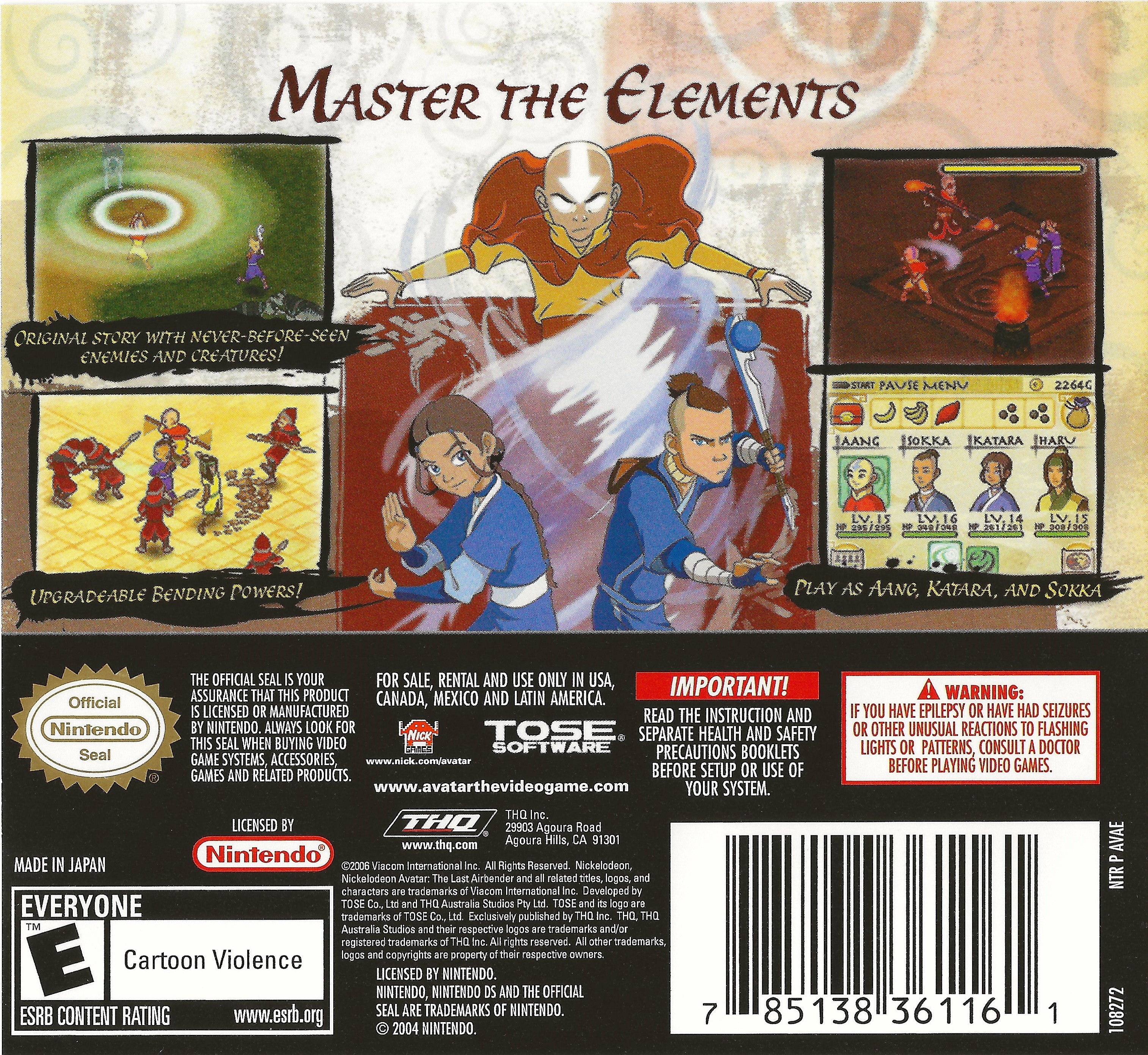 Avatar: The Last Airbender DS - Video Game - Used - CaveGamers - Image 2