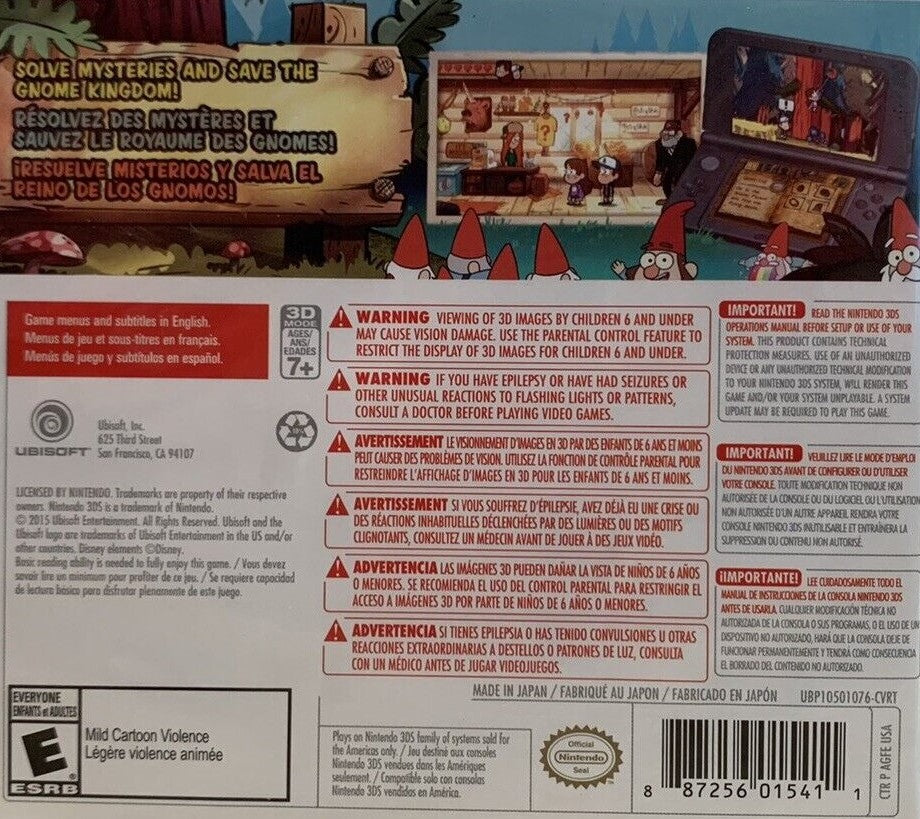 Gravity Falls: Legend of the Gnome Gemulets 3DS - Video Game - Used - CaveGamers - Image 2