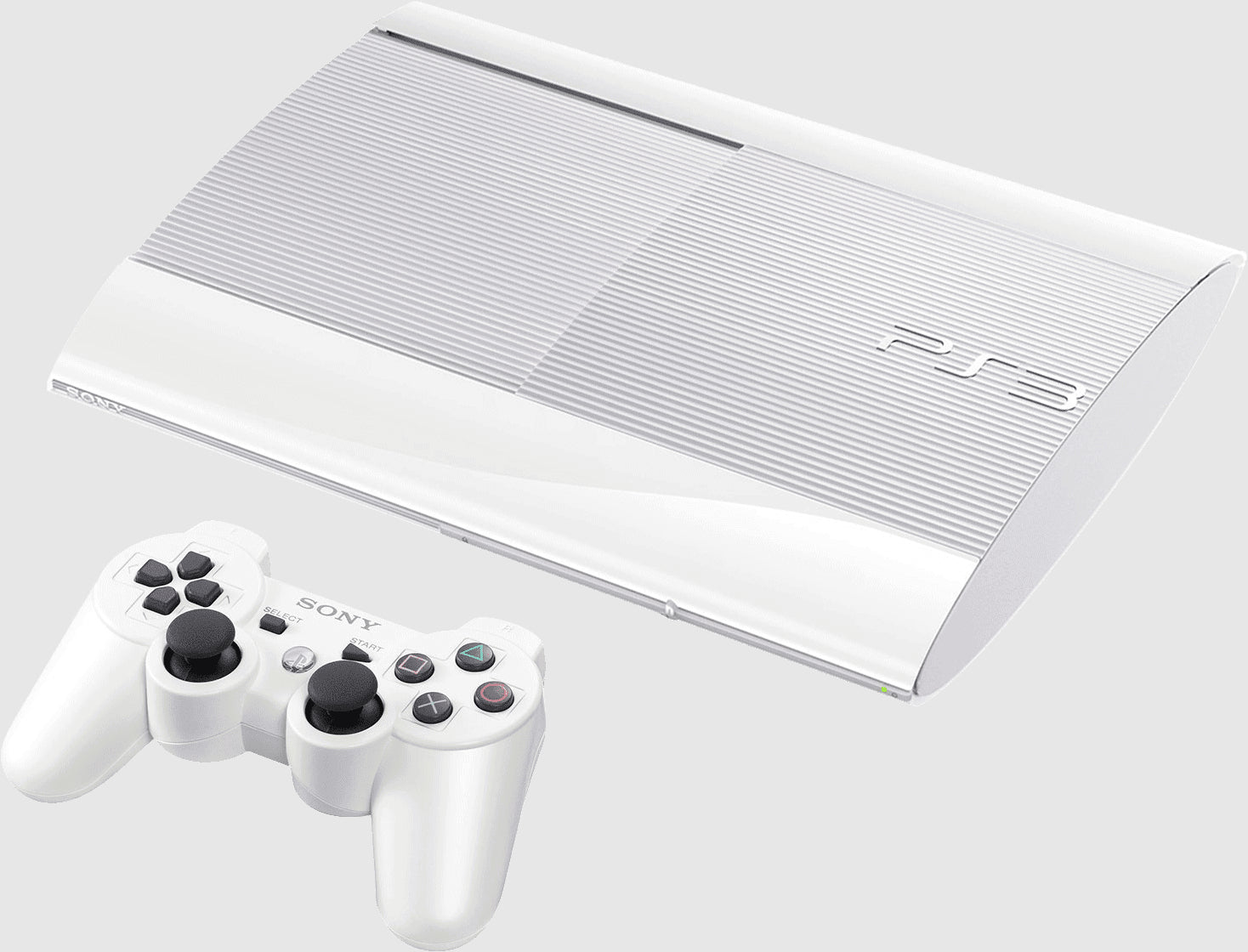 Playstation 3 Super Slim Top Loading 500GB Console - White 4001C