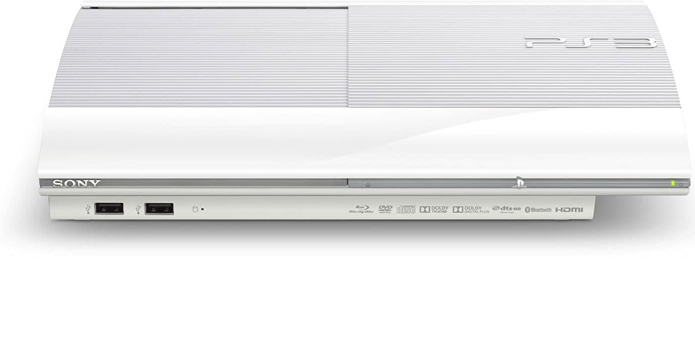 PlayStation 3 Super Slim 500GB Console - White 4001C PS3 - Video Game System - Used - CaveGamers - Image 2