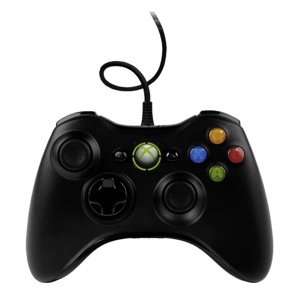 Xbox 360 Wired Controller - Black - Video Game Accessory - Used - CaveGamers - Image 3