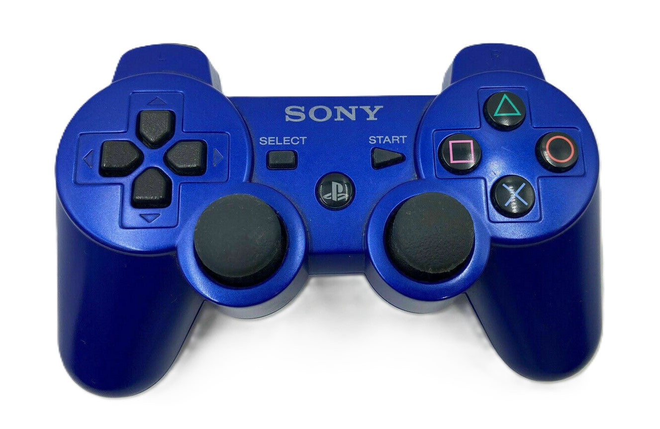 PlayStation 3 Dualshock 3 Wireless Controller - Blue PS3 - Video Game Accessory - Used - CaveGamers