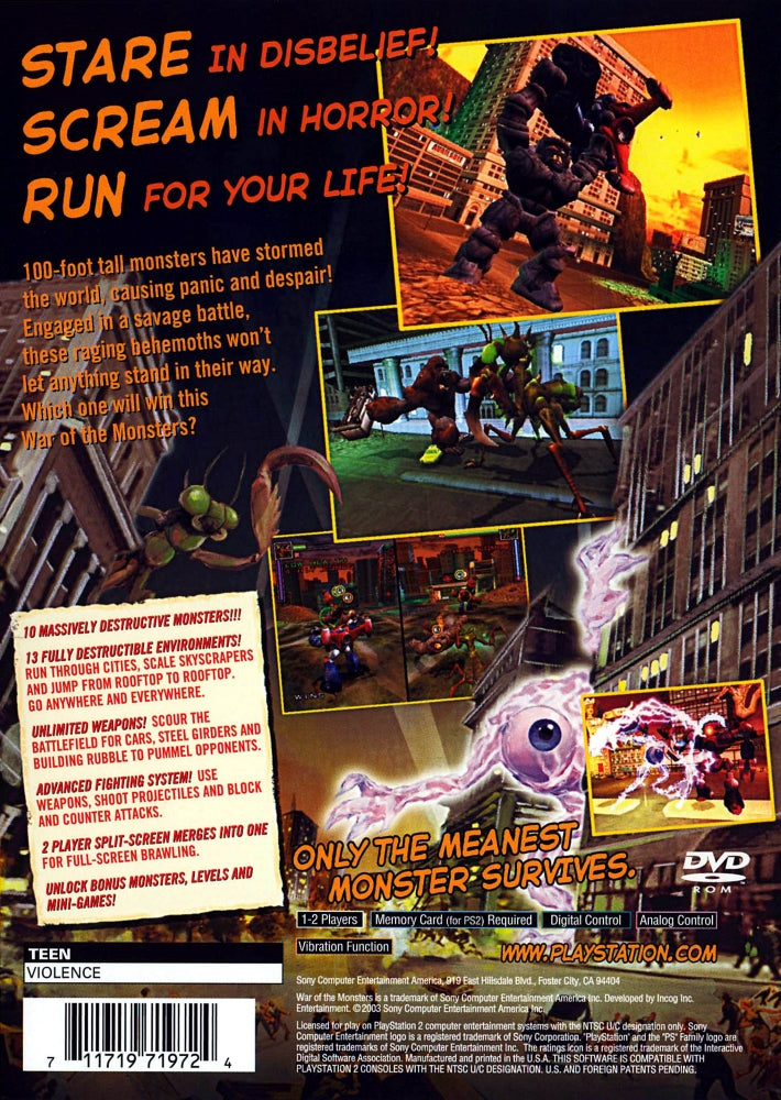 War of the Monsters PS2 - Video Game - Used - CaveGamers - Image 2