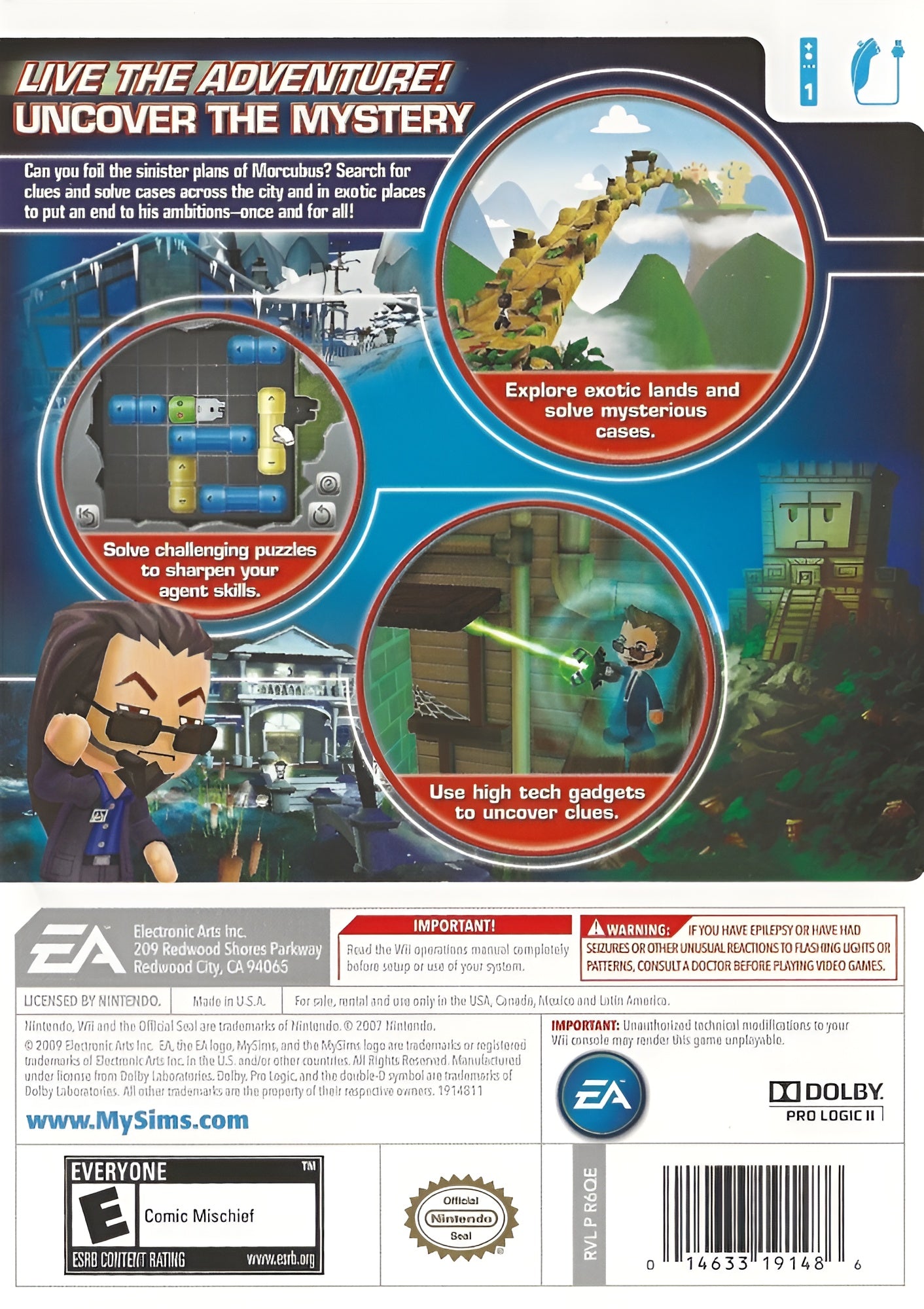 MySims Agents Wii - Video Game - Used - CaveGamers - Image 2
