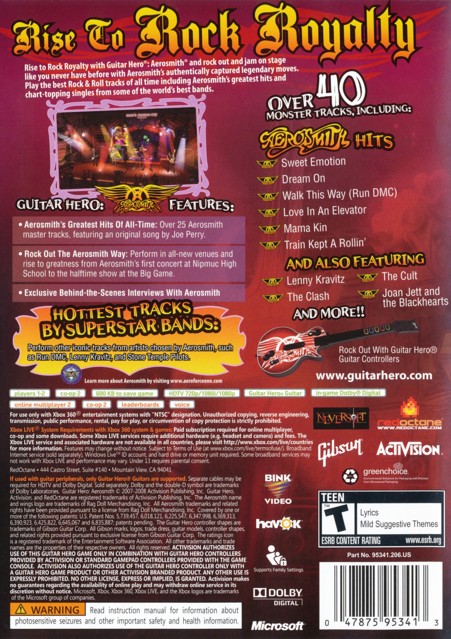 Guitar Hero Aerosmith Xbox 360 - Video Game - Used - CaveGamers - Image 2