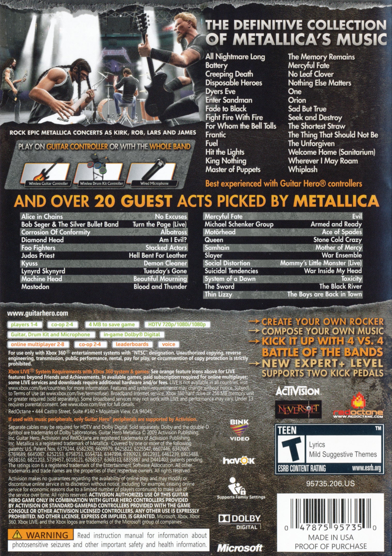 Guitar Hero Metallica Xbox 360 - Video Game - Used - CaveGamers - Image 2