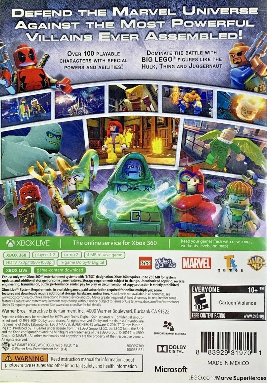 Lego: Marvel Super Heroes Xbox 360 - Video Game - Used - CaveGamers - Image 2