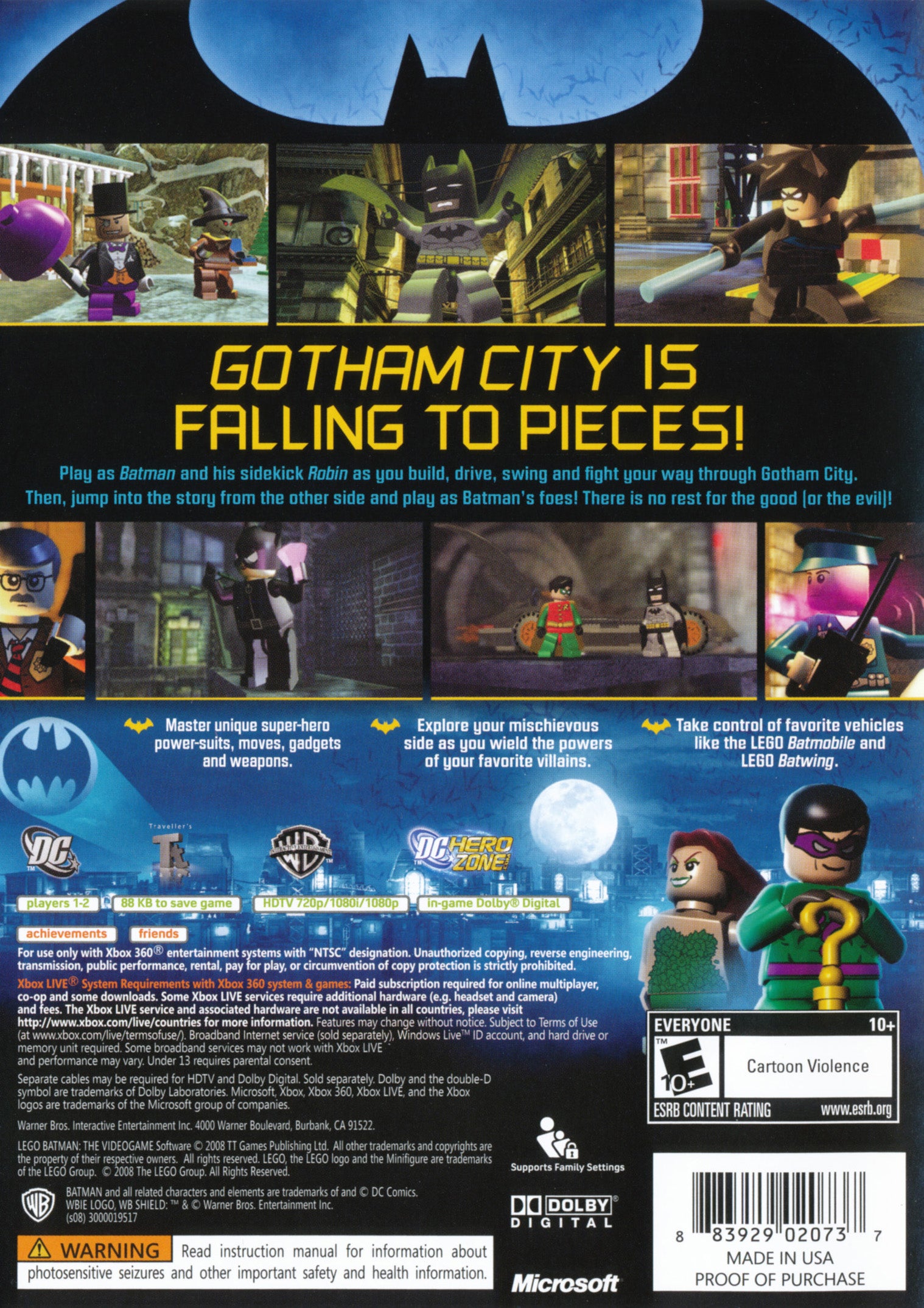 LEGO Batman Xbox 360 - Video Game - Used - CaveGamers - Image 2