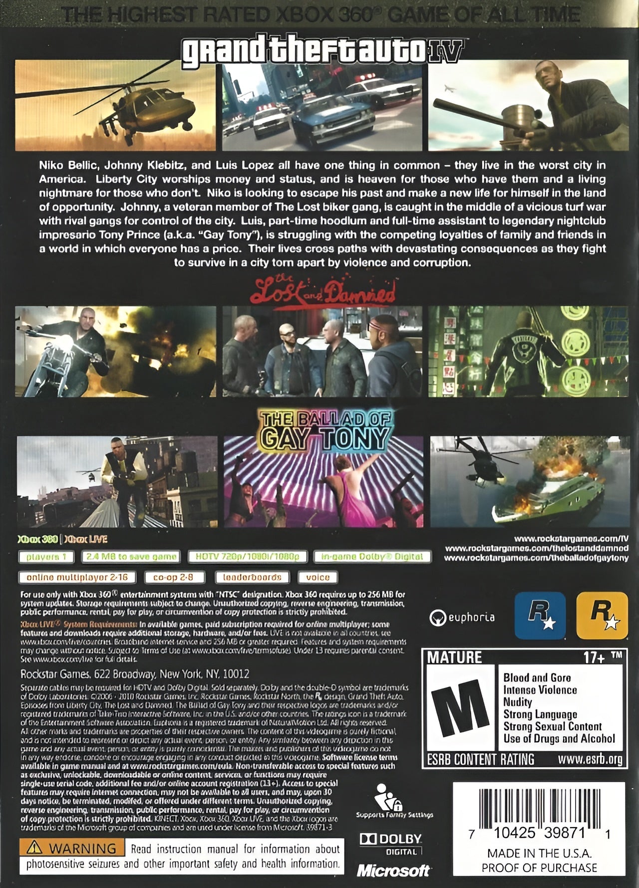 Grand Theft Auto IV & Episodes from Liberty City - The Complete Edition [2 Discs] Xbox 360 - Video Game - Used - CaveGamers - Image 2