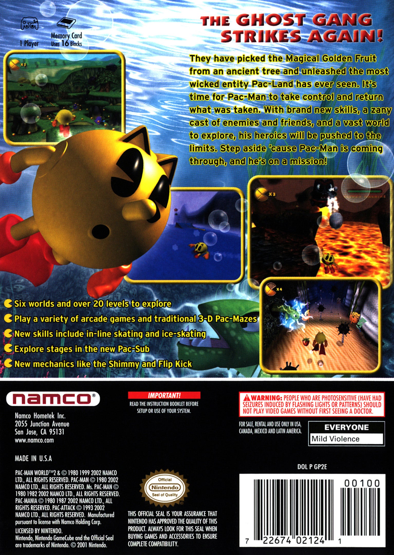 Pac-Man World 2 GameCube - Video Game - Used - CaveGamers - Image 2