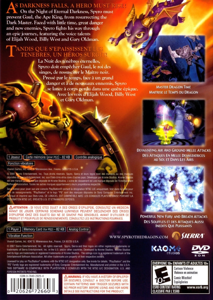 The Legend of Spyro: The Eternal Night PS2 - Video Game - Used - CaveGamers - Image 2