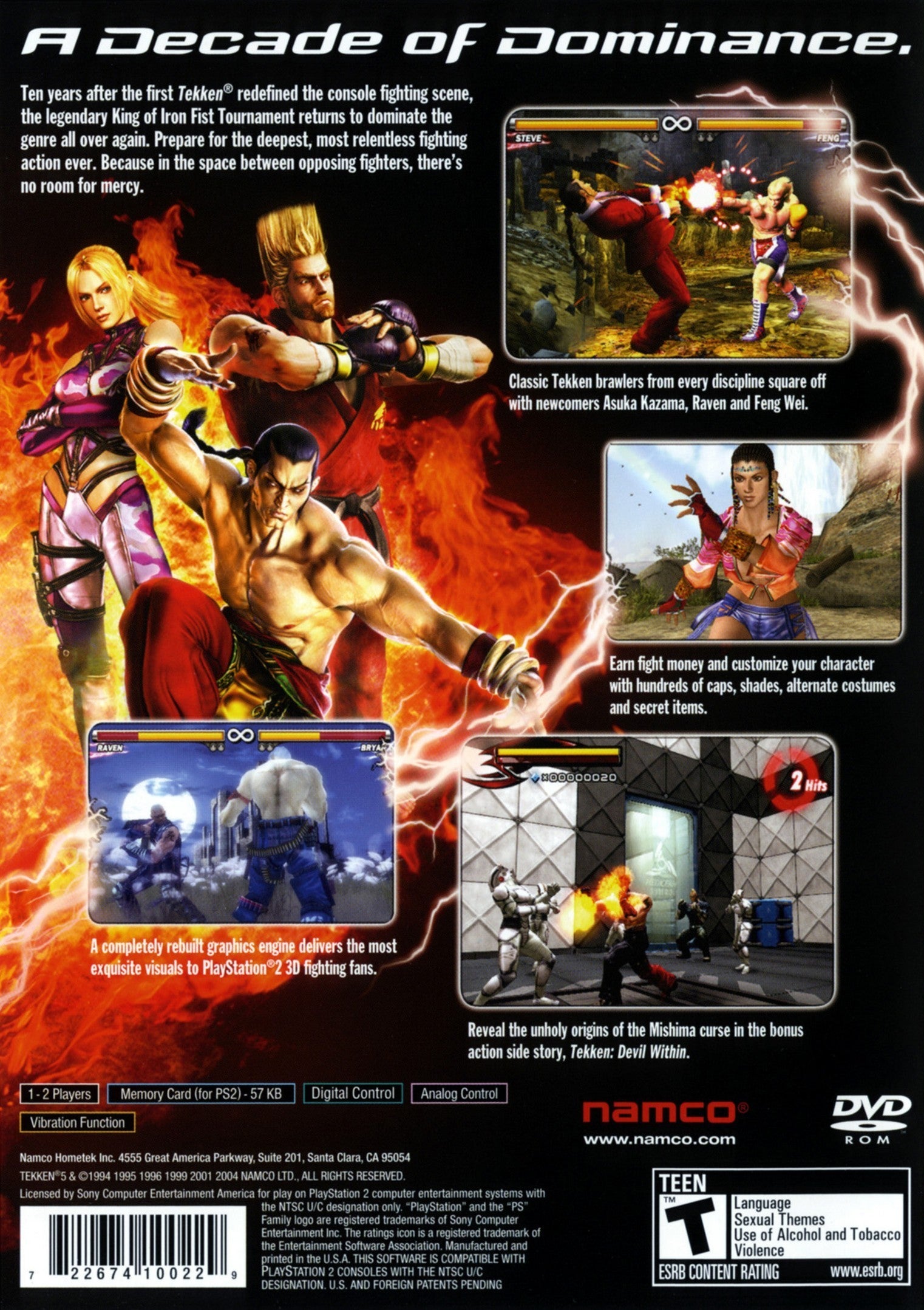 Tekken 5 PS2 - Video Game - Used - CaveGamers - Image 2