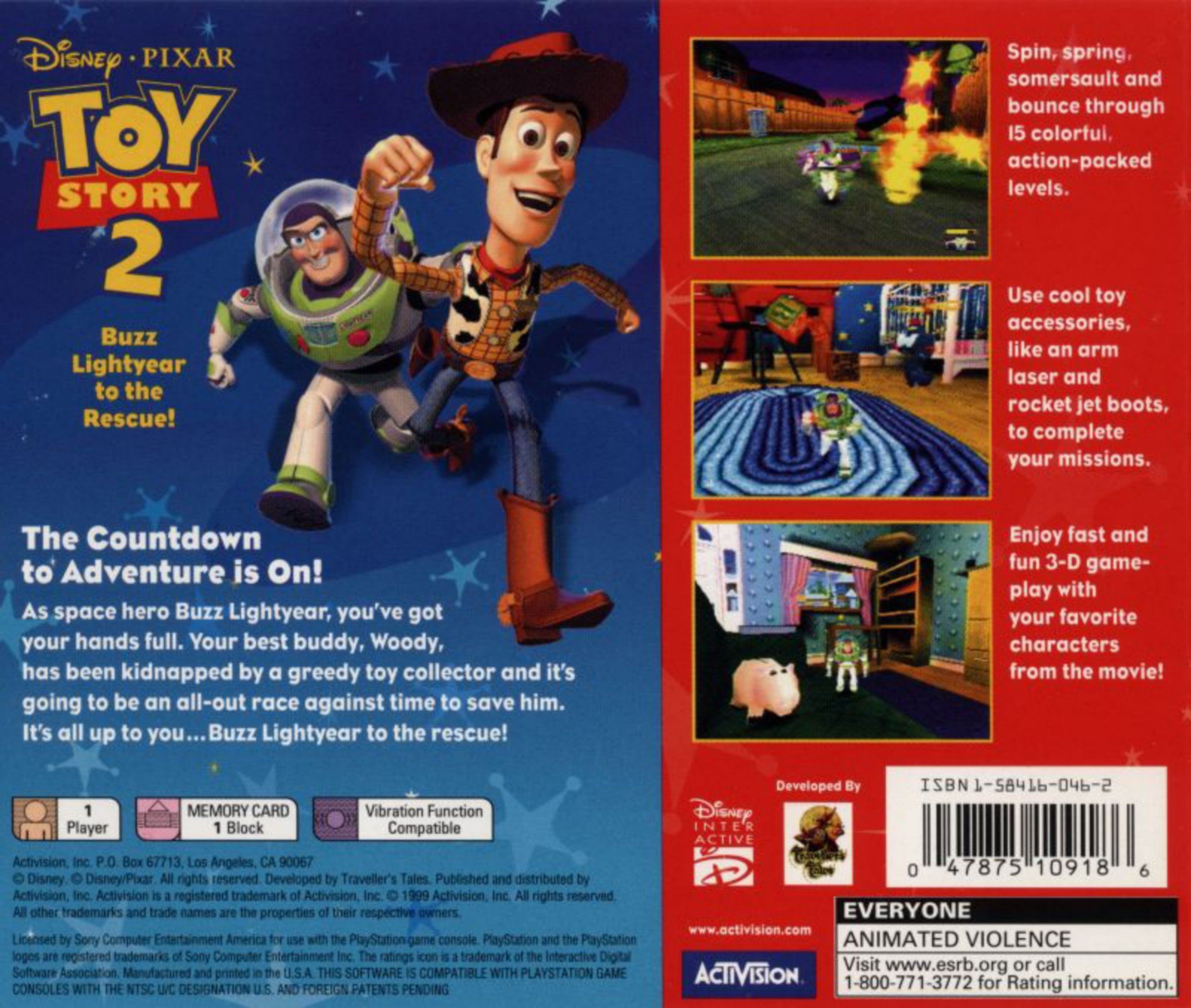 Toy Story 2 Playstation - Video Game - Used - CaveGamers - Image 2