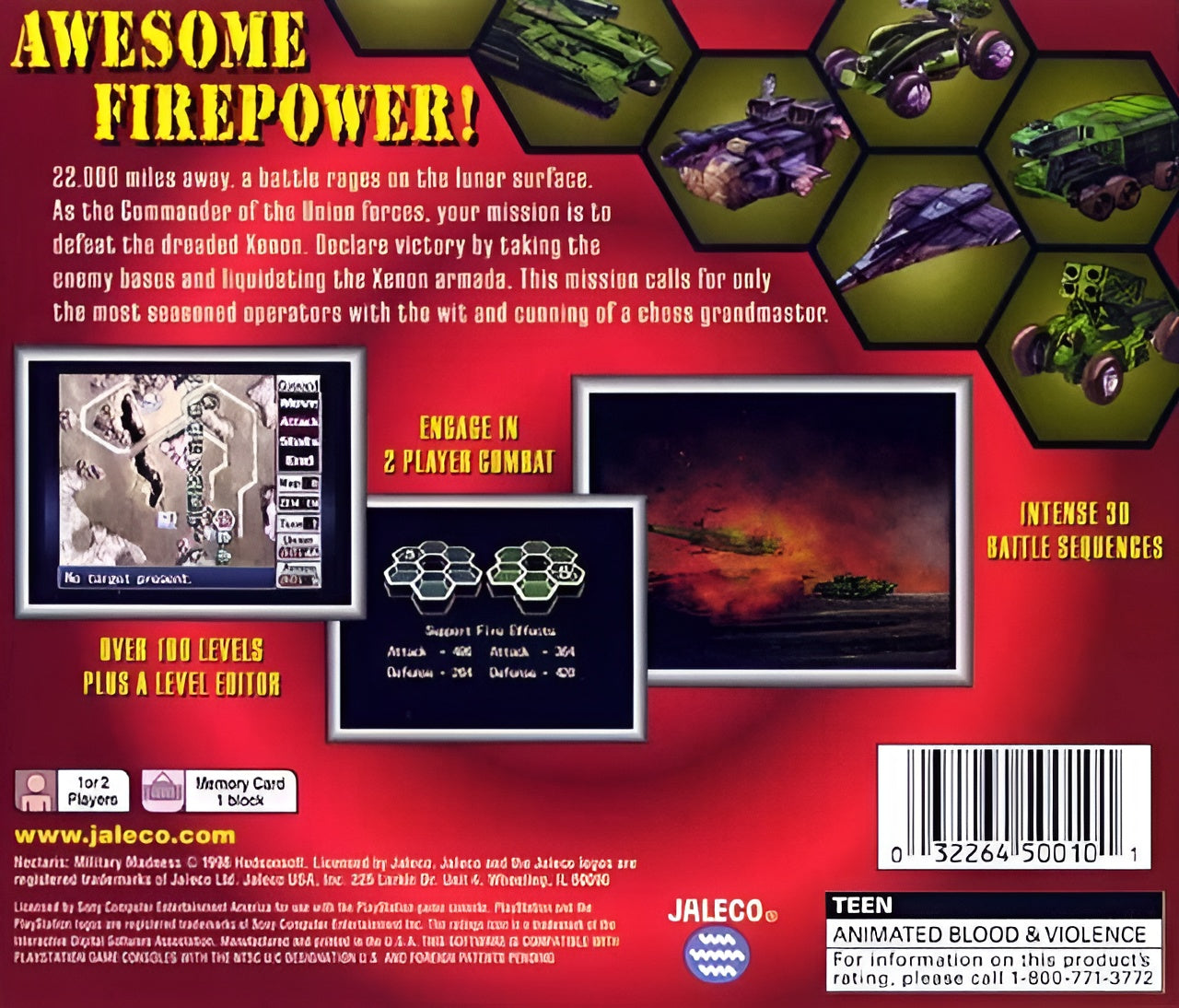 Nectaris: Military Madness Playstation - Video Game - Used - CaveGamers - Image 2