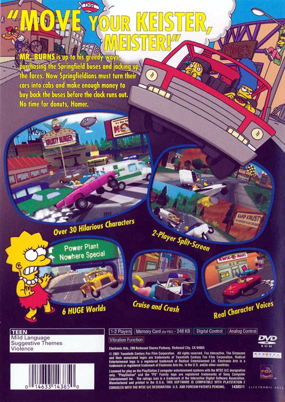The Simpsons Road Rage PS2 - Video Game - Used - CaveGamers - Image 2