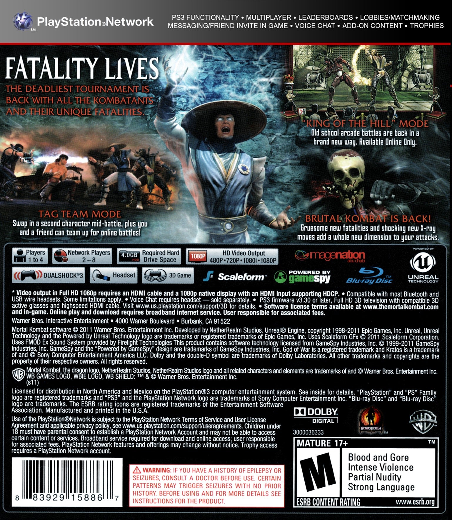 Mortal Kombat PS3 - Video Game - Used - CaveGamers - Image 2