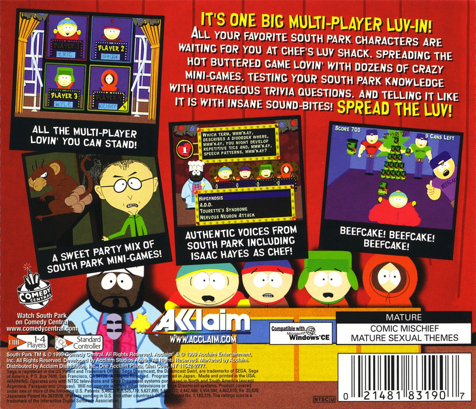 South Park Chef's Luv Shack DreamCast - Video Game - Used - CaveGamers - Image 2