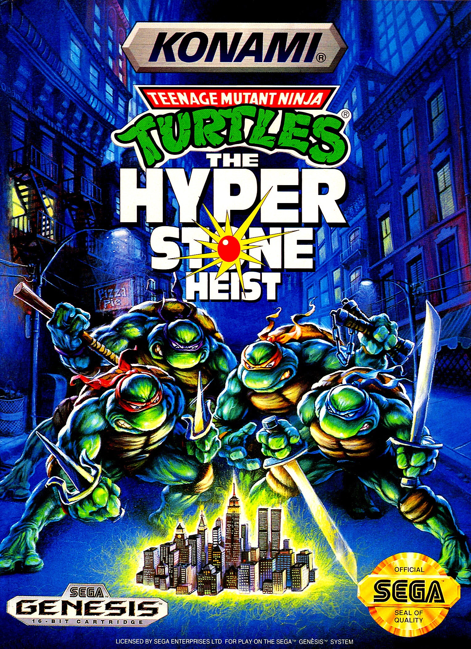 Teenage Mutant Ninja Turtles The Hyper Stone Heist Genesis - Video Game - Used - CaveGamers