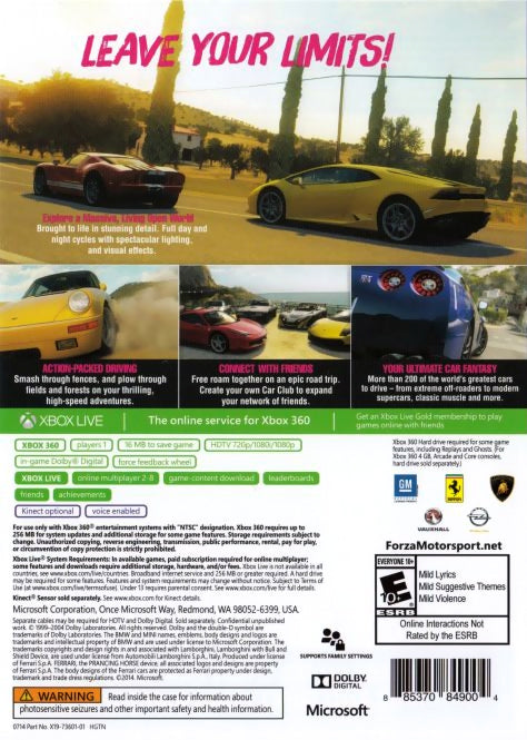 Forza Horizon 2 Xbox 360 - Video Game - Used - CaveGamers - Image 2