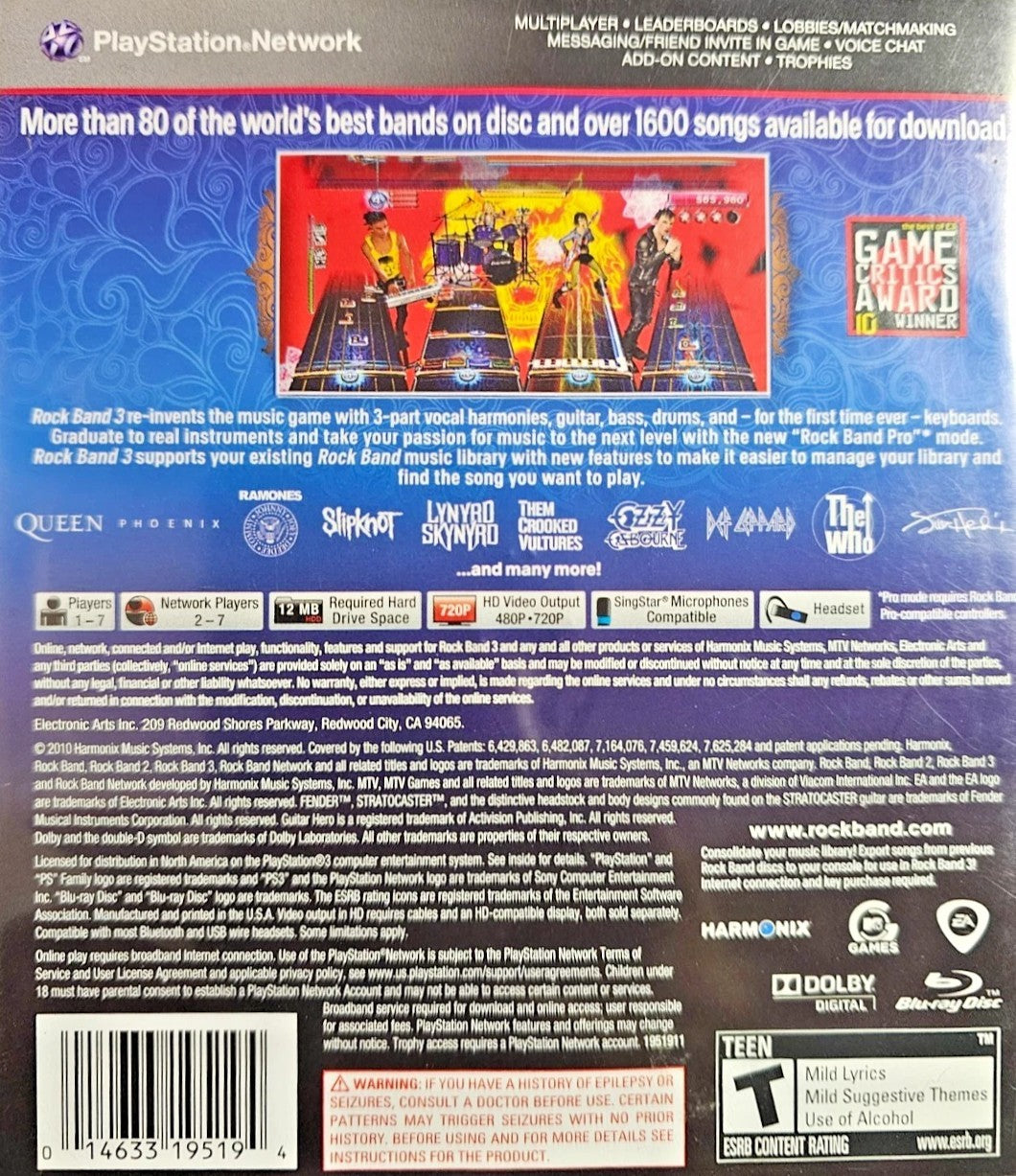 Rock Band 3 PS3 - Video Game - Used - CaveGamers - Image 2