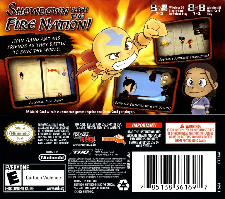 Avatar: The Last Airbender - Into the Inferno DS - Video Game - Used - CaveGamers - Image 2