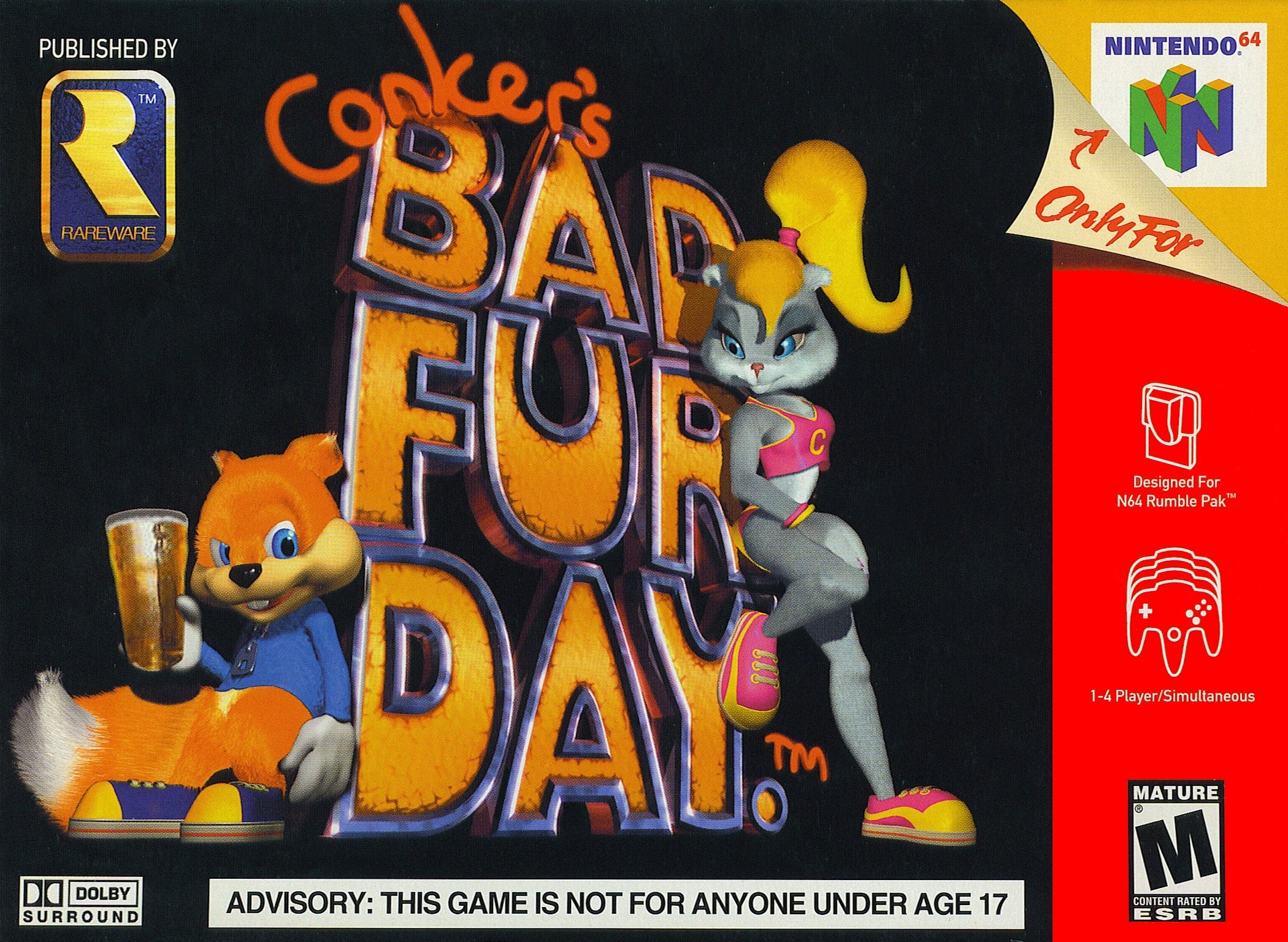 Conker's Bad Fur Day N64 - Video Game - Used - CaveGamers