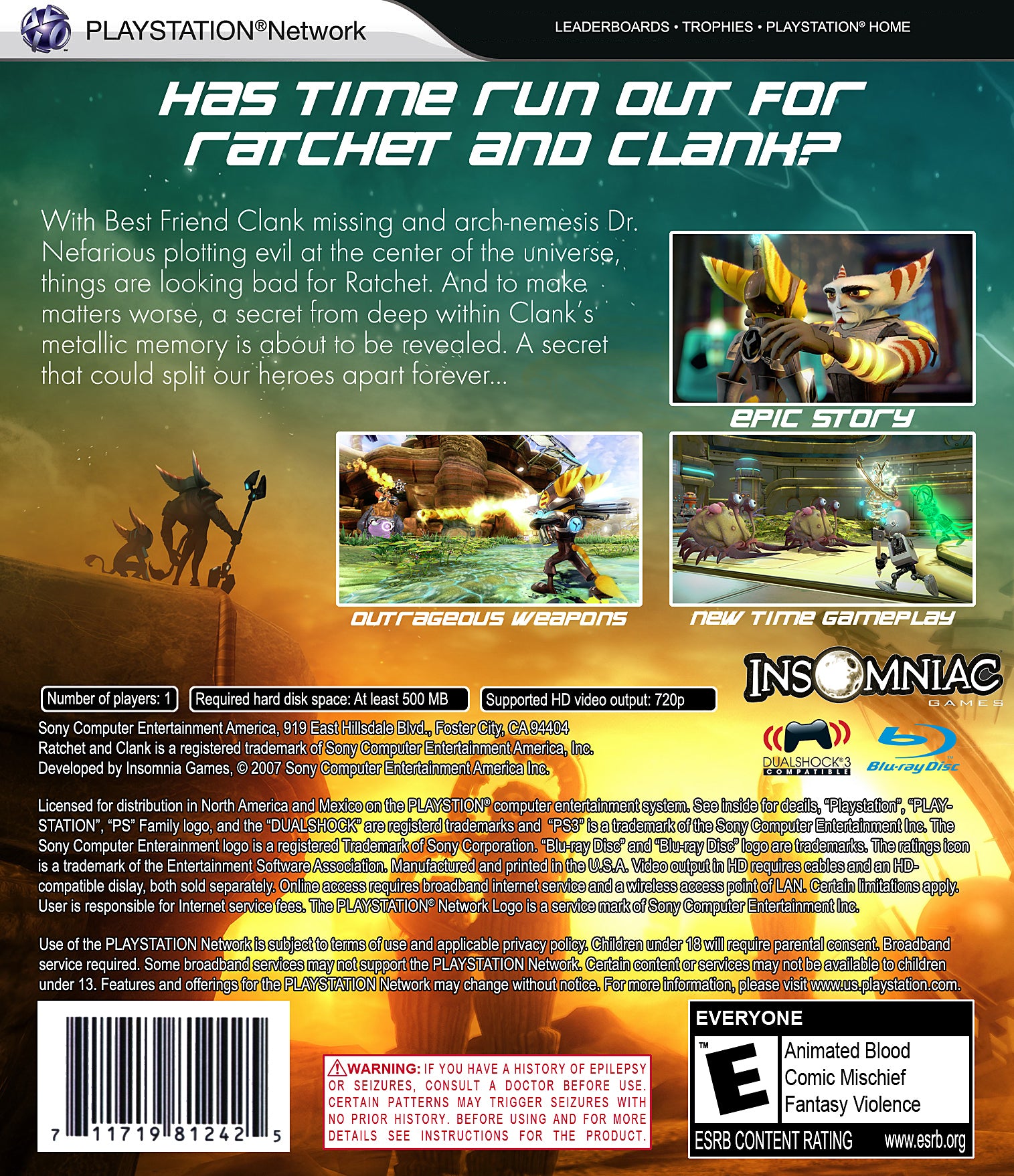 Ratchet & Clank Future: A Crack In Time PS3 - Video Game - Used - CaveGamers - Image 2