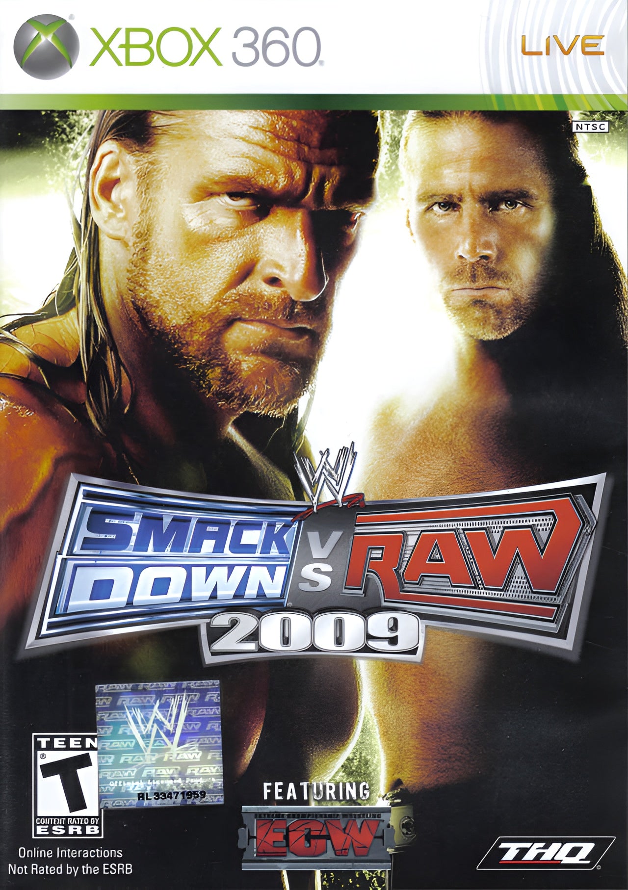 WWE Smackdown vs Raw 2009 Xbox 360 - Video Game - Used - CaveGamers