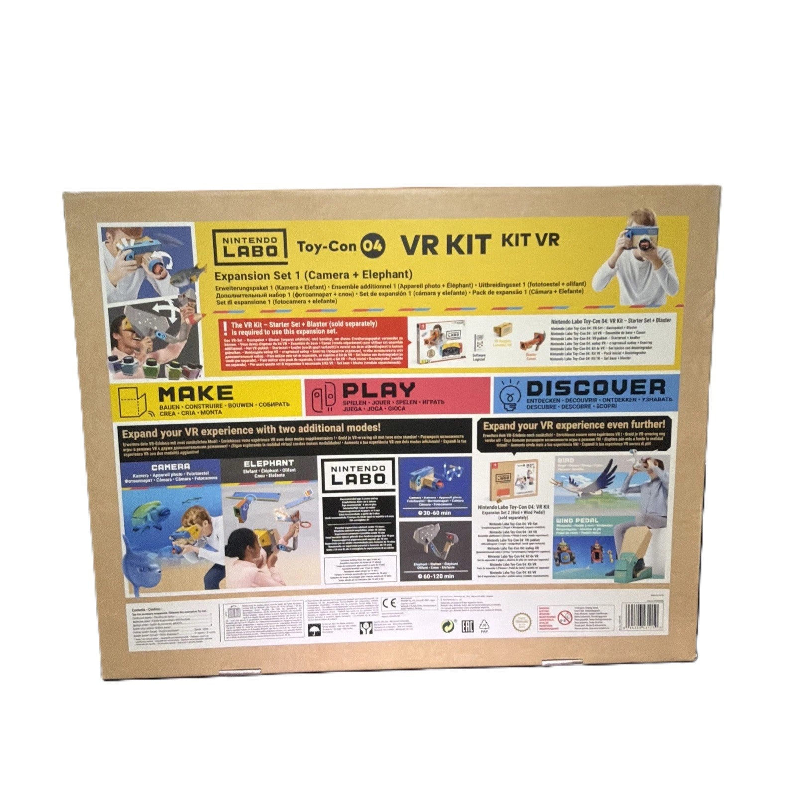 Nintendo Labo: VR Kit - Expansion Set 1 -Camera and Elephant [New Condition]