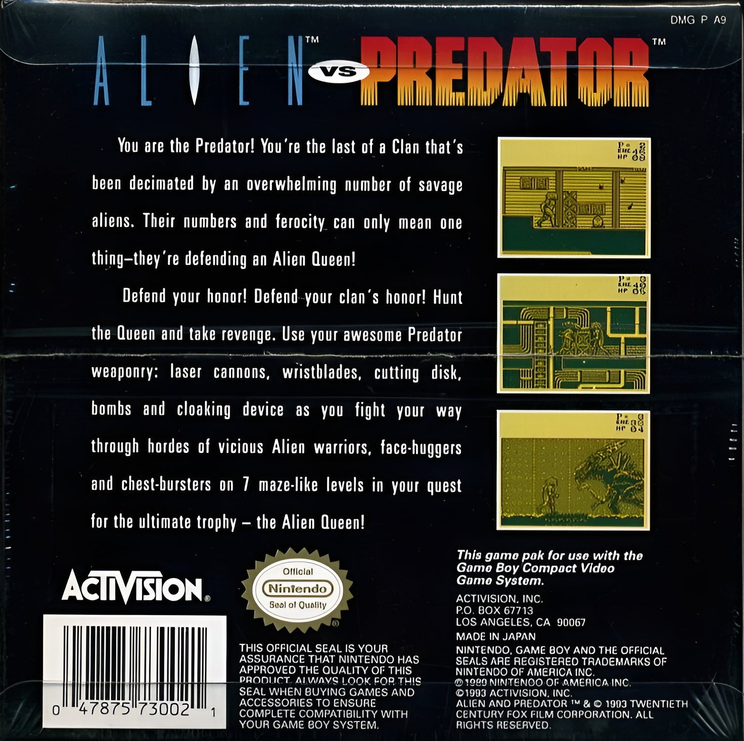 Alien Vs. Predator: The Last of His Clan Game Boy - Video Game - Used - CaveGamers - Image 2