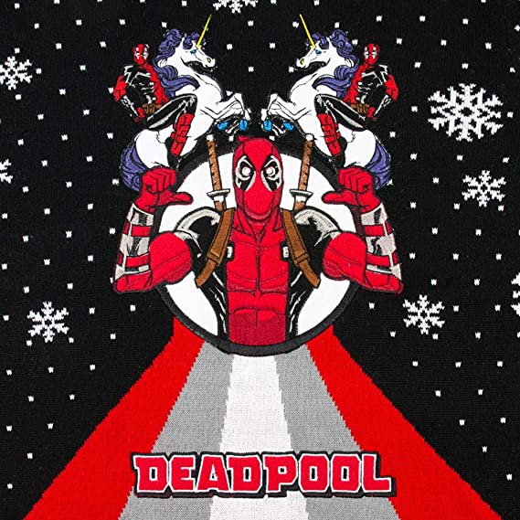 Marvel Deadpool Unicorn Jumper / Ugly Christmas Sweater - 2XS - Apparel - New - CaveGamers - Image 3
