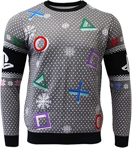 PlayStation Symbols Jumper / Ugly Christmas Sweater - XS - Apparel - New - CaveGamers