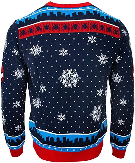 Marvel Spider-Man Swinging Jumper / Ugly Christmas Sweater - Medium - Apparel - New - CaveGamers - Image 2
