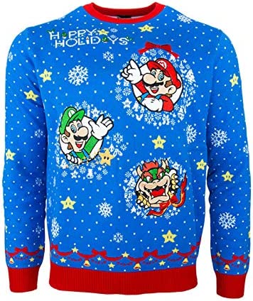 Nintendo Super Mario Jumper / Ugly Christmas Sweater - 2XS - Apparel - New - CaveGamers