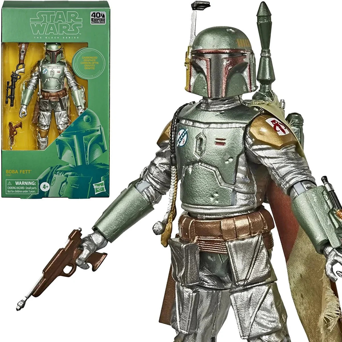 Star Wars: The Black Series - Boba Fett Carbonized Collection Action Figure Action Figures - Toys - New - CaveGamers