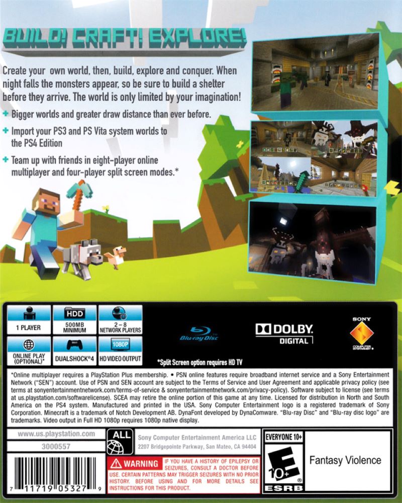Minecraft PlayStation 4 Edition PS4 - Video Game - Used - CaveGamers - Image 2