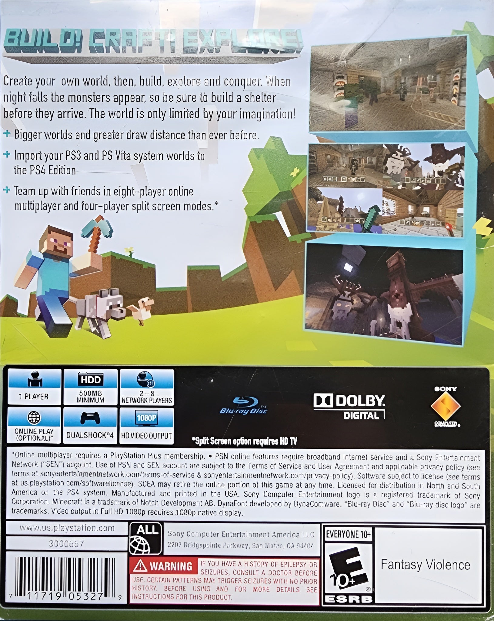 Minecraft PlayStation 4 Edition PS4 - Video Game - Used - CaveGamers - Image 2