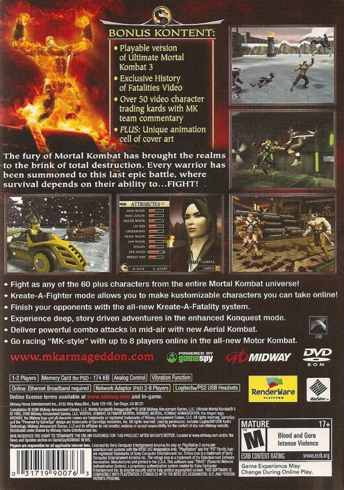 Mortal Kombat Armageddon Premium Edition PS2 - Video Game - Used - CaveGamers - Image 2