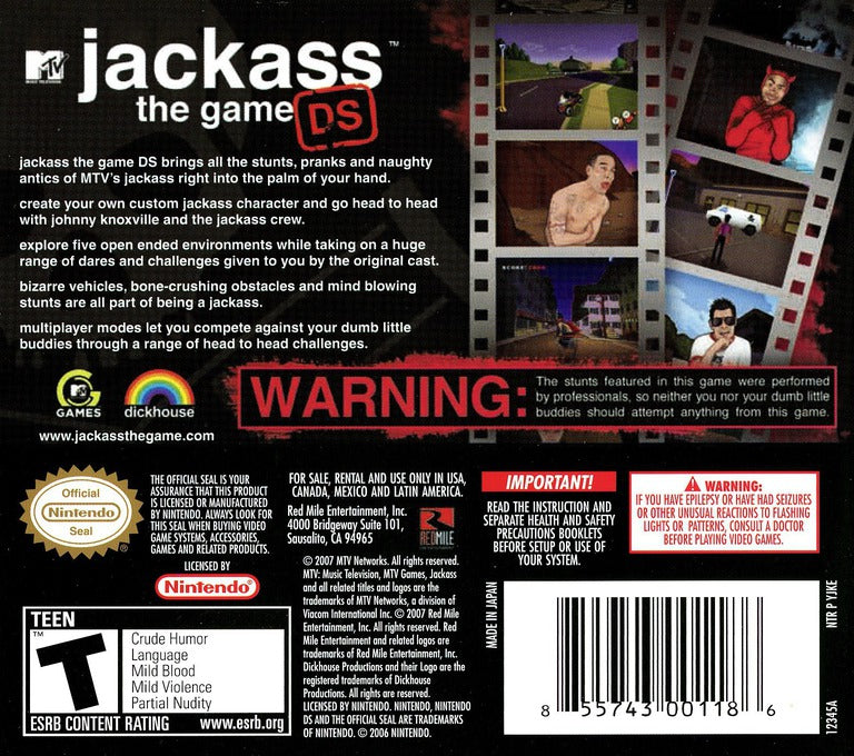 Jackass: The Video Game DS - Video Game - Used - CaveGamers - Image 2