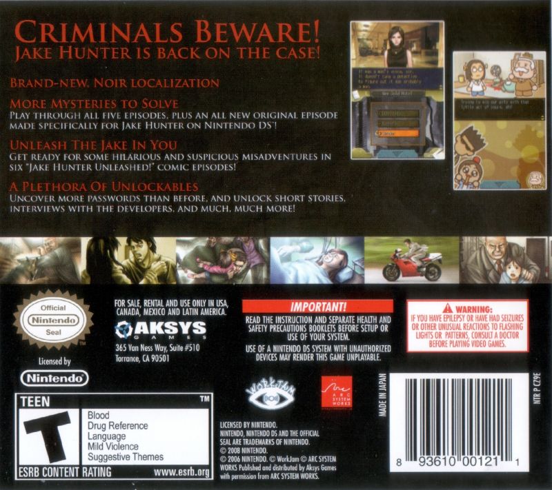 Jake Hunter Detective Story: Memories of the Past DS - Video Game - Used - CaveGamers - Image 2