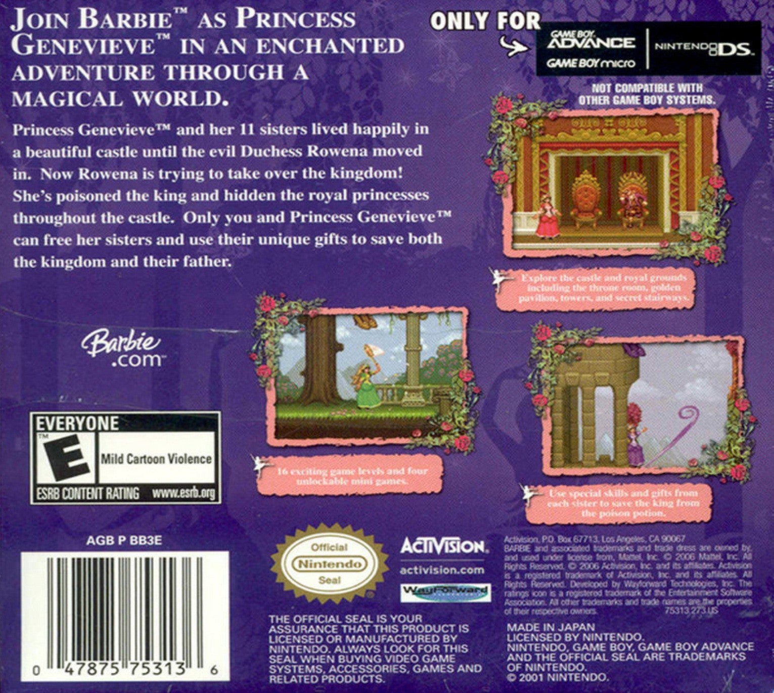 Barbie: 12 Dancing Princesses Game Boy Advance - Video Game - Used - CaveGamers - Image 2