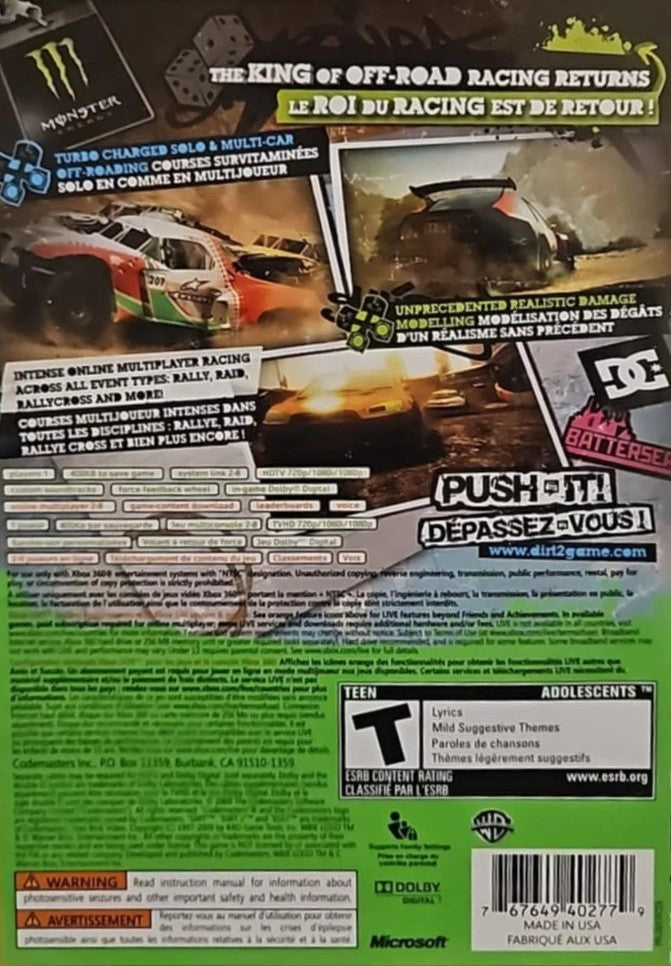 Dirt 2 Xbox 360 - Video Game - Used - CaveGamers - Image 2