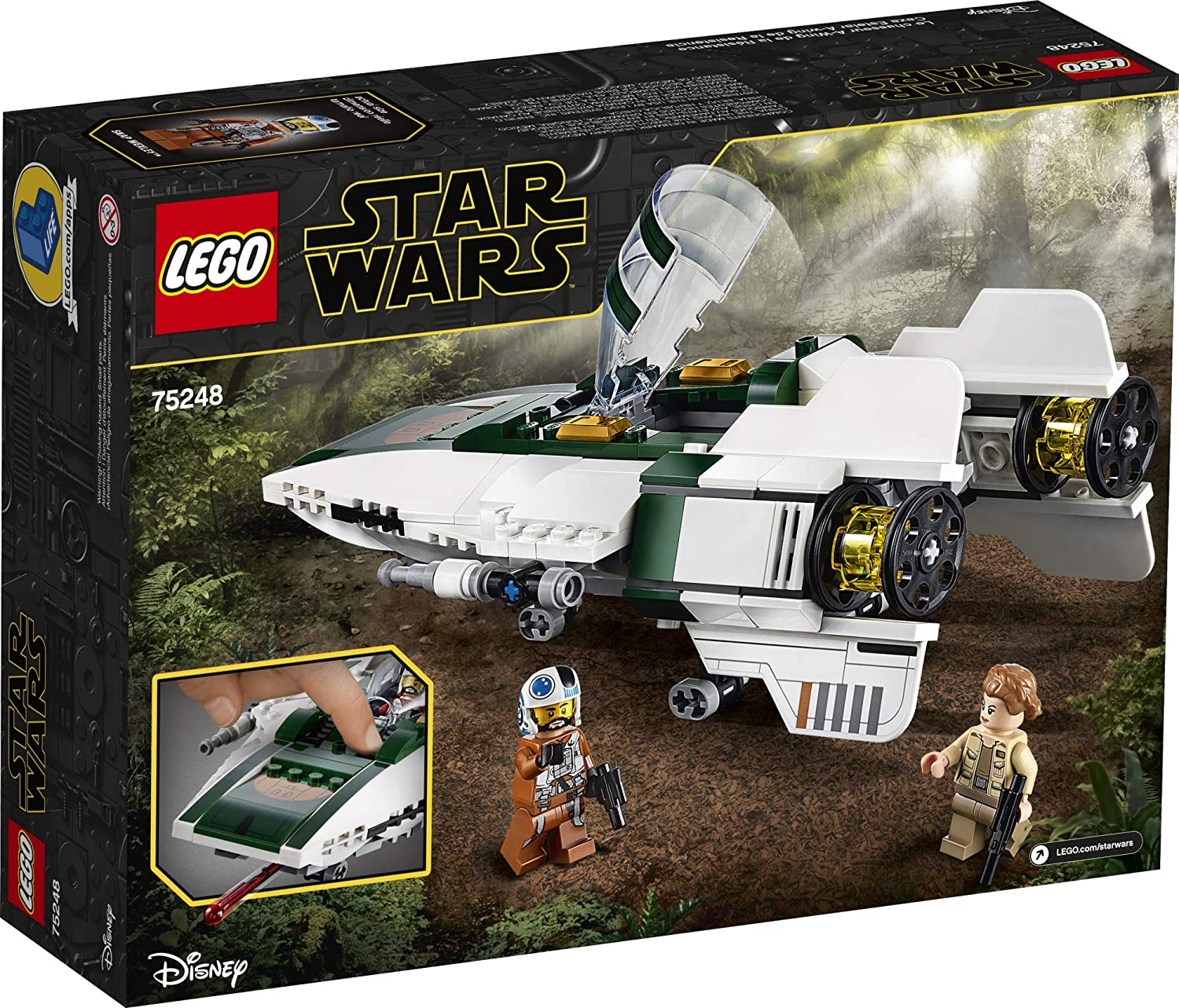 LEGO Star Wars Rise of Skywalker Resistance A Wing Starfighter 75248
